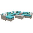 thumbnail image 1 of Ensemble de Meubles de Patio en Osier d'Extérieur 10 Pcs en Aruba, 1 of 2