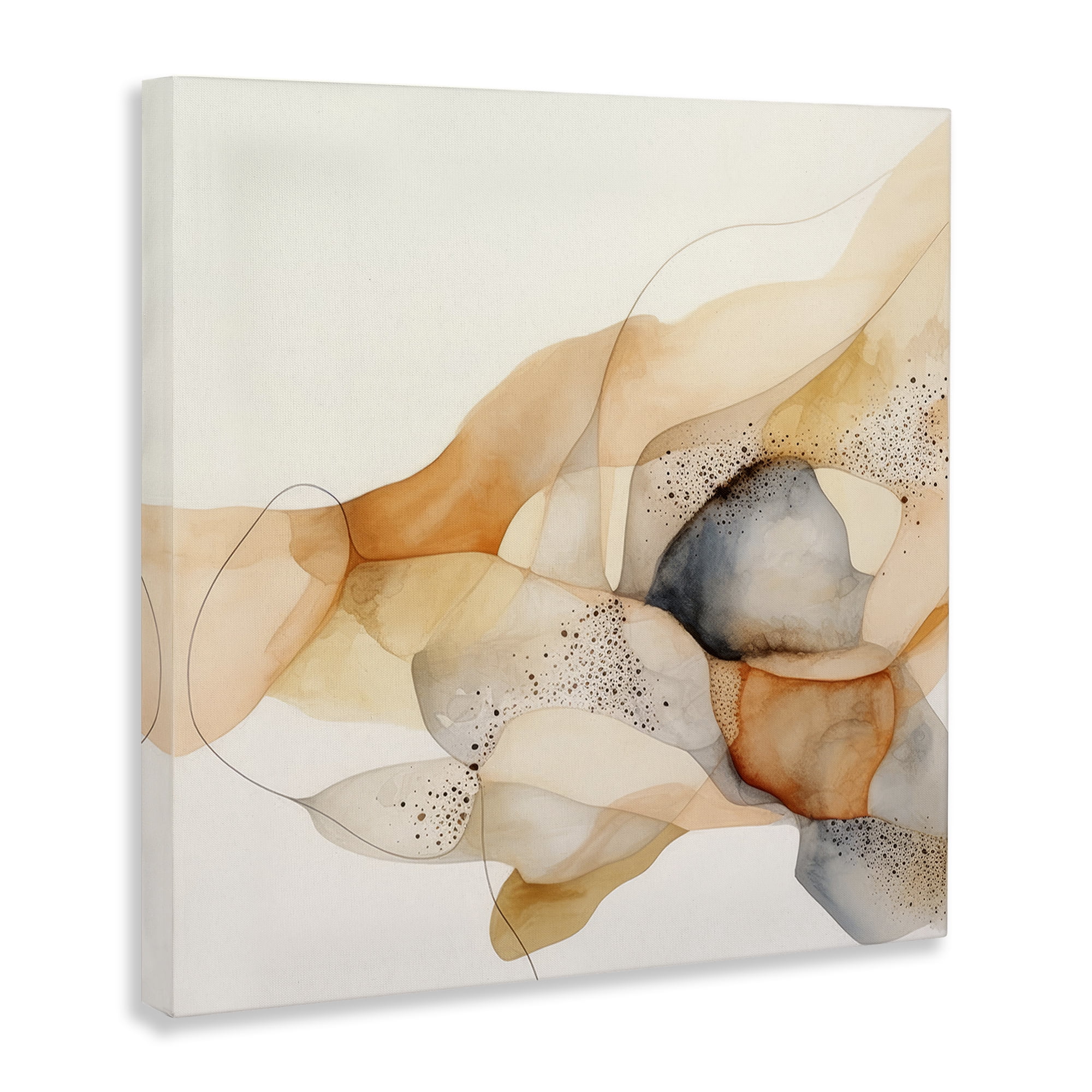 Stupell Industries Cascading Fluid Abstract Abstract Painting Gallery Wrapped Canvas Art Print Wall Art, 36 x 36