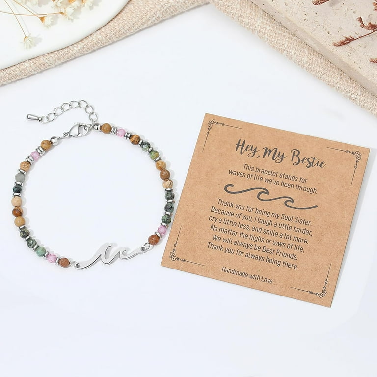 The Waves of Life Bracelets for Women, Birthday Christmas Gifts for Bestie Da