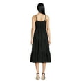 Time and Tru Women's Sleeveless Tiered Dress with Spaghetti Straps