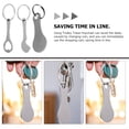 thumbnail image 6 of WRISTBIQUE 3Pcs Shopping Trolley Token Keychain Ornament Silver Metal for present Giving and Daily Use, 6 of 8