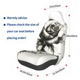 thumbnail image 3 of Wukai Black And White Rose Full Set Car Seat Covers with Soft Padding Universal Auto Front Seats Protector and Cushion Mat, 3 of 5