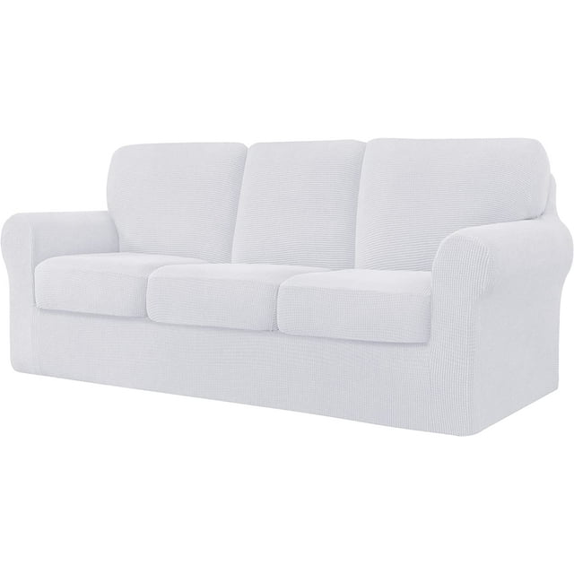 CHUN YI Stretch Checks Spandex Sofa Cover Separate Backrests Cushions Cover Slipcover