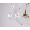 thumbnail image 5 of Bethel A Clear Bubble Glass Led Chandelier With Gold & Black Hardware, 5 of 6