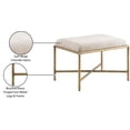 thumbnail image 6 of Meridian Furniture Valley Beige Chenille Fabric Bench, 6 of 8