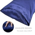 thumbnail image 6 of Auchen Satin Pillow Case, 2 Pack Satin Queen Silky Pillowcase for Hair and Skin, Satin Pillowcase Set of 2-King Size (20"x36")Dark Blue, 6 of 9