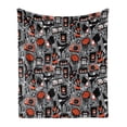 thumbnail image 1 of Hip Hop Soft Flannel Fleece Throw Blanket, Underground Street Art Clubbing Theme with Dancers and Jersey Pattern, Cozy Plush for Indoor and Outdoor Use, 50" x 60", Multicolor, by Ambesonne, 1 of 6