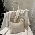thumbnail image 3 of Bolsa de viaje DQrwqpou Bolsa de mensajero de paja de moda Bolsa de playa de verano elegante portátil informal, 3 of 9