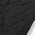 thumbnail image 5 of Men's Stand Collar Corduroy Vest Fleece Lined Zip up Regular Fit Thermal Sleeveless Waistcoat with Pockets for Fall Winter Loungewear Causal Outdoor Work Daily Activities Black XXL, 5 of 8