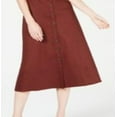 thumbnail image 3 of Alfani Women's Button Through MIDI Dress Brown Size 8 Petite, 3 of 3