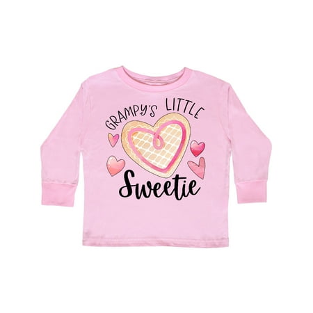 

Inktastic Grampy s Little Sweetie with Pink Heart Cookie Gift Toddler Boy or Toddler Girl Long Sleeve T-Shirt