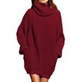 thumbnail image 1 of LAICAIW Robe Chandail Longue Ample à Col Roulé Oversize pour Femmes, 1 of 6