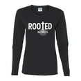 thumbnail image 2 of Wild Bobby Rooted in Christ Inspirational/Christian Women Graphic Long Sleeve Tee, Black, X-Large, 2 of 5