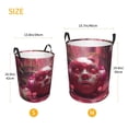thumbnail image 3 of Balery Surreal Pink Headphones Cesta de ropa redonda con asas, impermeable, independiente, para ropa, juguetes, dormitorio y familia-Medium, 3 of 6