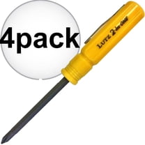 Lutz 2 In 1 Pocket Size Yellow Screwdriver (Pack of 4)