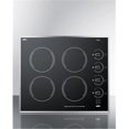 thumbnail image 1 of Summit CR424BL 24 in. 4-Burner Electric Cooktop - Smooth Black Ceramic Glass, 1 of 1