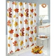 thumbnail image 4 of Fall Shower Curtain Autumn Maple Leaves Bathroom Curtains with Hooks, Waterproof Fabric Orange Fallen Leaf Thanksgiving Bath Shower Curtains Set for Bathroom Bathtubs Decor 36x72 Inch, 4 of 7