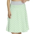 thumbnail image 1 of Women's Pineapple Fresh Ripening Fruits A-line Printed Skirt Casual Wear, S, Lime Green White, by Ambesonne, 1 of 1