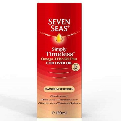 Seven Seas Cod Liver Oil Maximum Strength Liquid 150ml (Pack of 3
