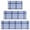 Blue and Black Checkered Pattern, variant on Purple and Green Checkered Pattern Kitchen Rugs Set Of 3, Non Slip Washable Kitchen Runner Rugs, Decorative Floor Mats for Sink Laundry and Home Use, 17"x30" + 17"x47" + 17"x59"