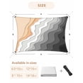 thumbnail image 5 of Grey Geometric Beach Sun Shade Sail 14'x18' Rectangle Outdoor Shade Canopy, Ombre Waves Moire Abstract Art Porch Shades Outdoor Sun Blocking Screen, Sunshade Cloth Covers for Patio/Deck/Garden, 5 of 5