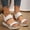 White, variant on Viluyesy Wedge Sandals for Womens, Ankle Strap Open Toe Wide Width High Heels Casual Shoes Red
