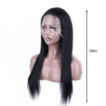 thumbnail image 2 of DUANYJ Straight Lace Front Wigs Real Human Hair, Wearable Long Style for Women, 24 inch Natural Black Straight Wigs , HD Lace Front, Ready to Wear for Daily Use, 2 of 7