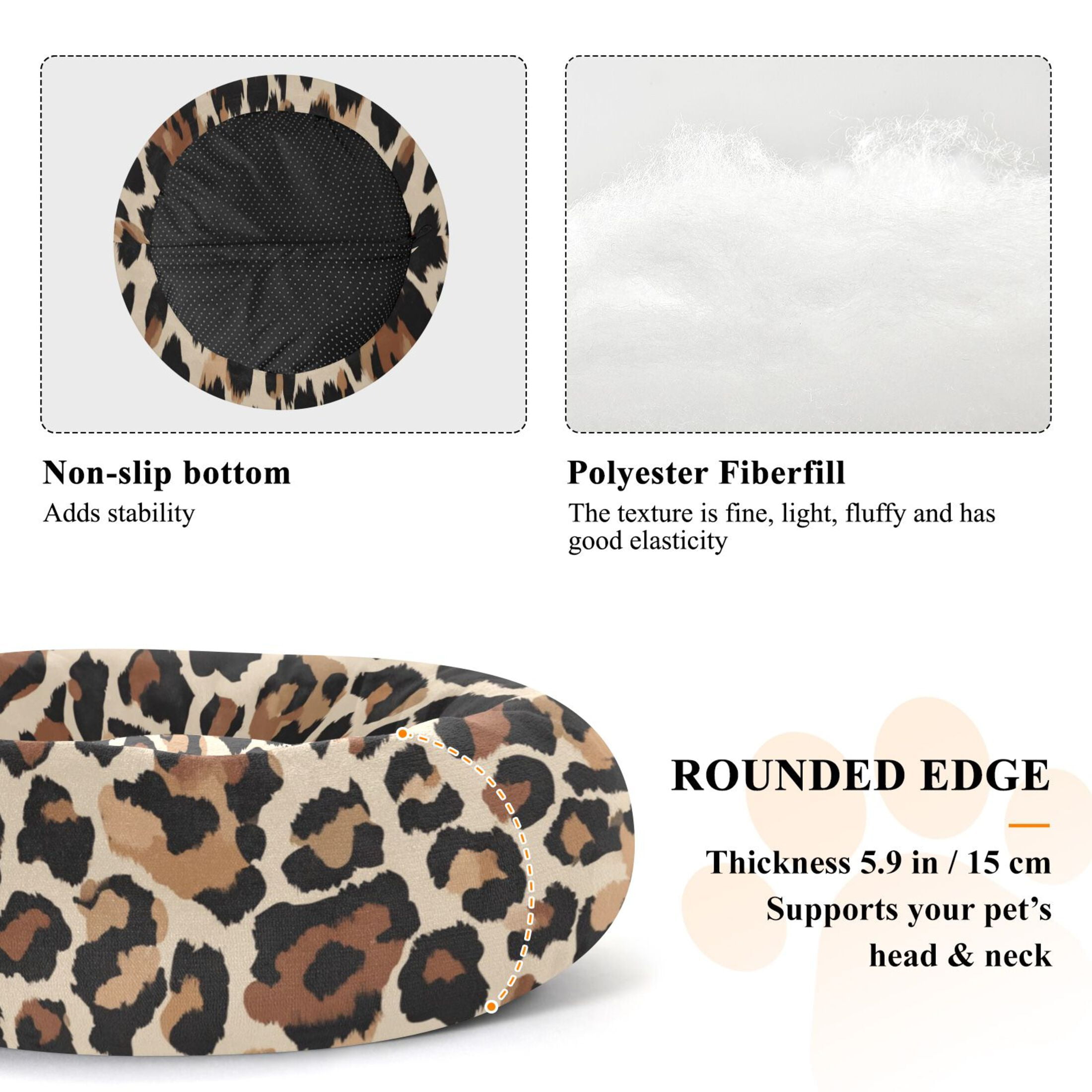 Pet Bed Pet Mat Cozy Removable & Washable Comfort For Cats And Dogs Leopard Print