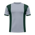 thumbnail image 4 of Miluxas Men's Color Block Tees Crew Neck Short Sleeve Shirts Casual Summer Tops Gray XXXL(XXXL), 4 of 8