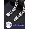 thumbnail image 4 of Bandmax 12MM Stainless Steel Mens Chain Necklaces Miami Cuban Link Chain for Men 30 Inches Chunky Cuban Chain Men Jewelry Birthday Valentines Father Day Gift for Dad Son Husband, 4 of 9