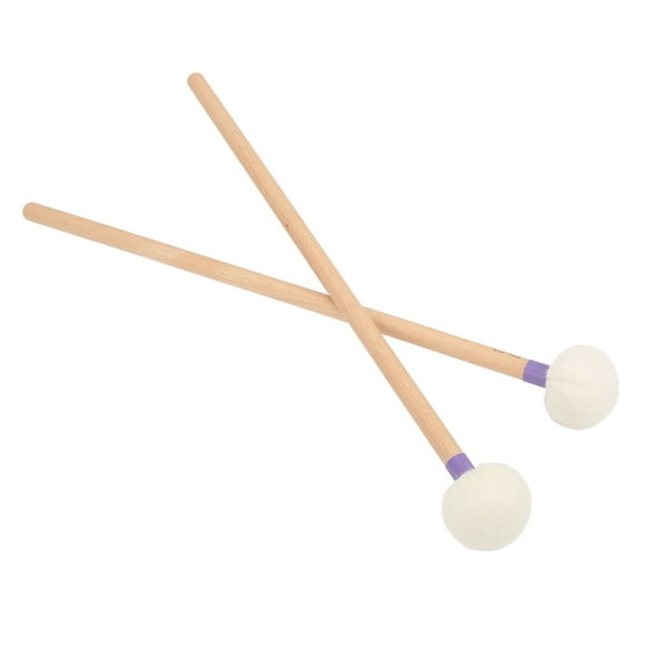 Drum Mallet Kit, Wood Drum Mallet, Drum Mallet Felt Head Wooden Handle Non Slip Instrument Accessory Set Kit For Playing 2Pcs