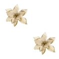thumbnail image 2 of Monstrate Pack of 10 Christmas Glitter Flowers Year New Artificial Decoration Ornaments Festival Household Heads Flower Garden Type3 NO3, 2 of 6