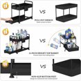 thumbnail image 2 of Under Sink Organizer and Storage, 2-Tier Under the Sink Storage Bathroom Cabinet Shelf Organizer Sliding Kitchen Cabinet Organizer with Hooks(Black,1 Pack), 2 of 6