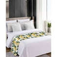 thumbnail image 4 of Xipuska Lemon Bed Runners for Queen Size Bed, Decorative Bed Throws for Foot of Bed, Summer Yellow Fruit Country Spring Leaf Plant Bed Runner Sofa Throw Bedding Scarf Protector Slipcover for Bedroom, 4 of 6