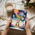 thumbnail image 3 of Happy New Year with Maine Coon Fireworks Holiday Xmas Winter 2025 Spiral Bound Journal Cat Lover Kitten Owner Gifts 5x7in Spiral Notebook - 00025, 3 of 5