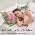 thumbnail image 5 of Summer Flamingo Body Pillow Cover 20 x 54 Inch Decorative Pillow Cover Tropical Plants Botanical Floral Pink Plaid Lumbar Pillowcase Seasonal Rectangle Cushion Case for Couch Sofa Bed Living Room, 5 of 9
