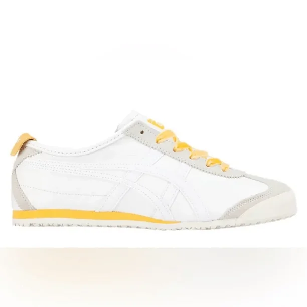 NWT Onitsuka Tiger Mexico 66 Sneakers White Tiger Yellow Size Women’s 7.5