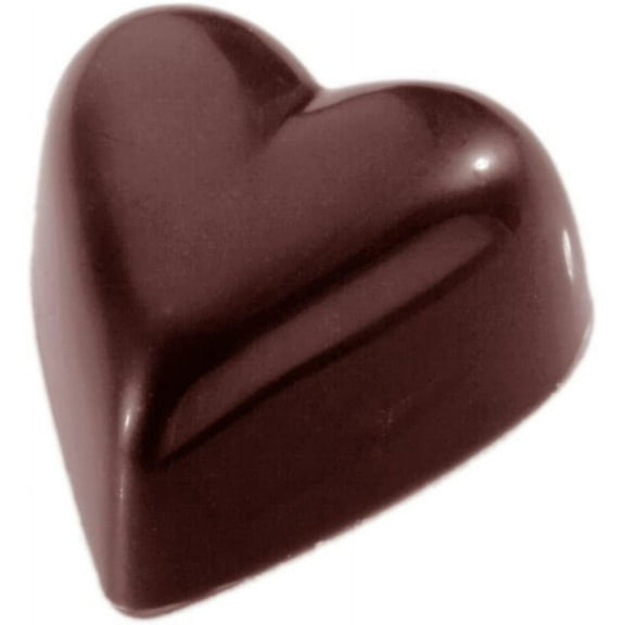 Chocolate World 1417 Polycarbonate Candy Mold with 24 Heart Cavities, Each 31mm x 33mm x 15mm High