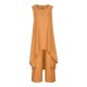 thumbnail image 4 of ICHUANYI Clearance Fashion Women Summer Square-Neck Solid Casual SLeeveless Top+ Pant Set(Orange, S) ICHUANYI WER2023081114461, 4 of 6