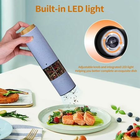 

Electric Pepper Grinder Automatic Operation Pepper Mill With Adjustable Coarseness Battery Powered LED Light One Hand Operation 2024 Clearance Fall Savings Lastest Upgare