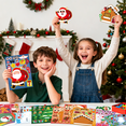 thumbnail image 2 of Make Your Own Christmas Party Game, 32pcs Christmas Diy Stickers for Christmas Party Decorations, Make Your Own Face Christmas Stickers Xmas Santa Snowman Face Sticker, 2 of 7
