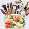 thumbnail image 3 of Peach PVC Cosmetic Bag Waterproof Makeup Organizer Travel Zipper Pouch Hiking Baby Toiletry Lightweight Printed Design Large Capacity for Ladies Girls, 3 of 6