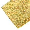 thumbnail image 5 of DouZhe Polyester Placemats Set of 4, National Style Yellow Paisley Pattern Heat Resistant Place Mats for Dining Table, 12" x 18", 5 of 7