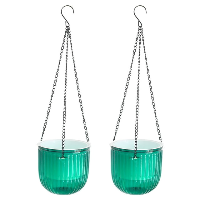 BESTONZON 2pcs Self Watering Hanging Planter Indoor Hanging Flower Pot