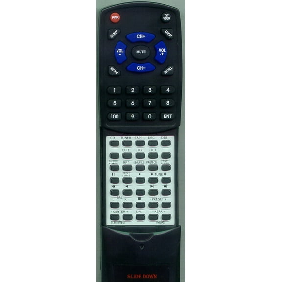 Replacement Remote for PHILIPS 313911877610, RT313911877610, RC19245013, FWP78/37, FWP7837, FWP73P, FWP78, FWP78P3701