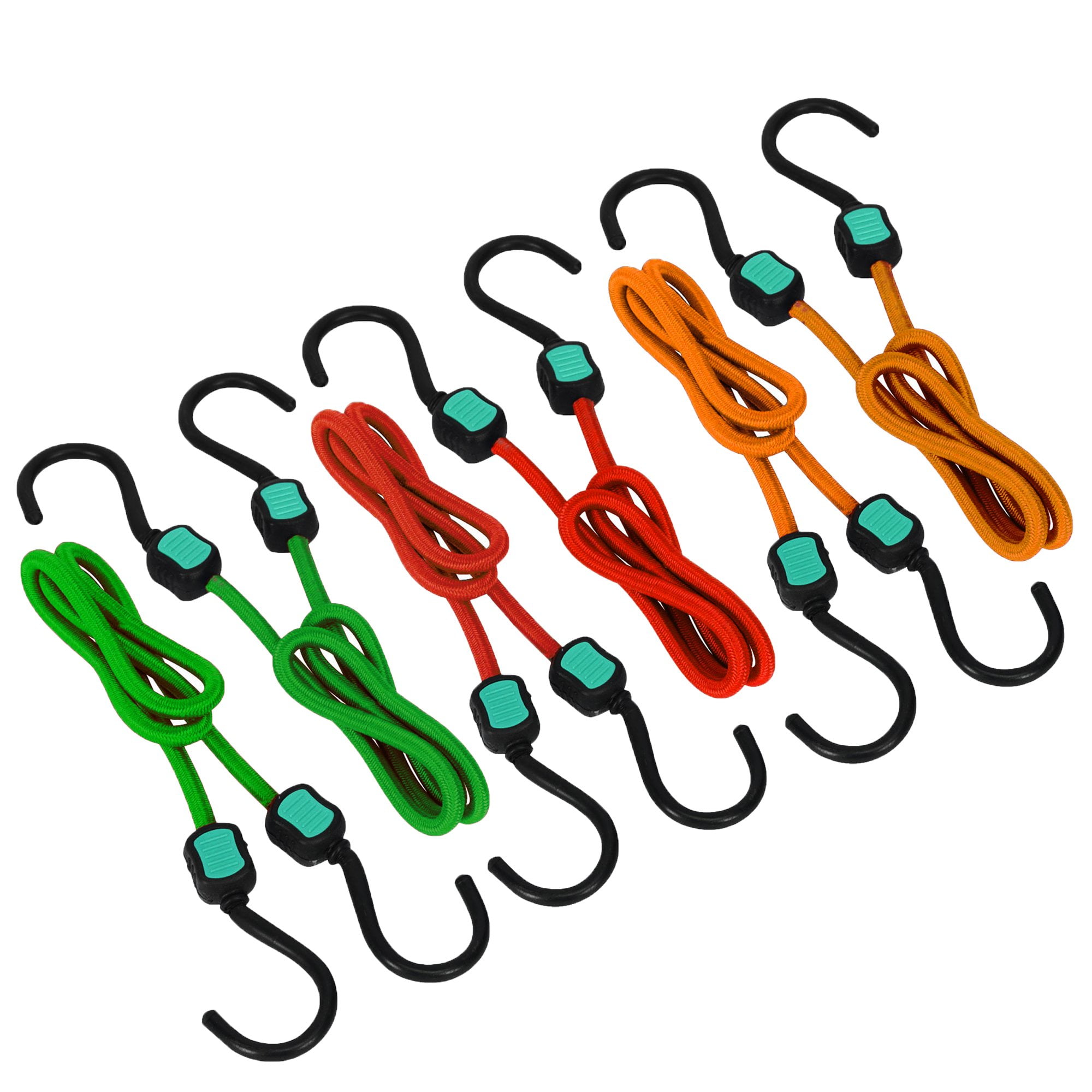 Wideskall 24" inch Premium Heavy Duty Multi Color Bungee Cord with