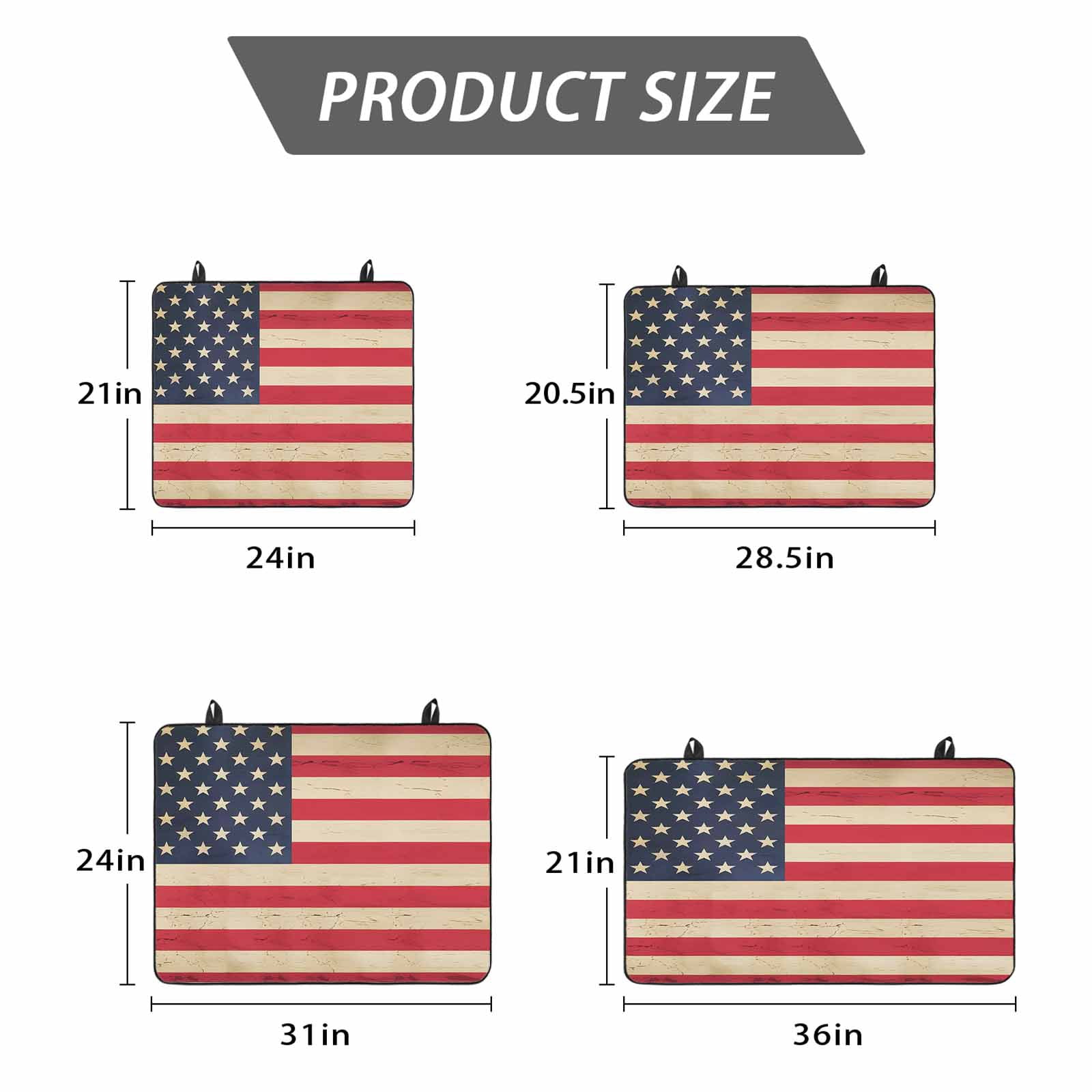 Red American Flag Stove Top Cover for Electric Stove, Heat-proof & Non Slip Glass Top Stove Cover Protector, Retro USA Flag Watercolor Kitchen Flat Cooktop Rubber Mat 24x21 Inches