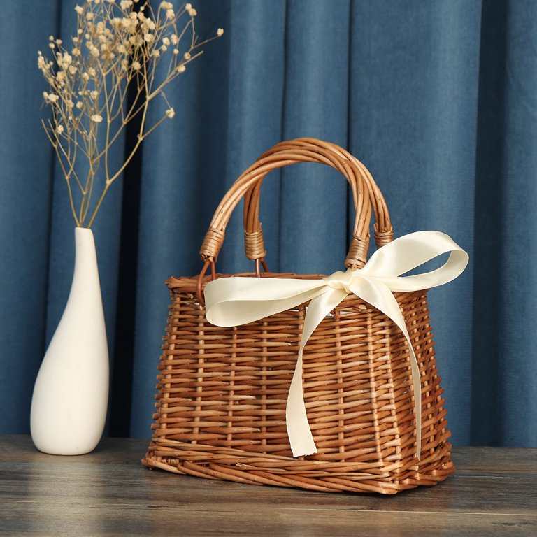 Women's Beach Bag Trend 2023 Summer Bohemian Handbags Rattan Handmade  Picnic Basket 