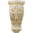 thumbnail image 2 of Ekena Millwork 6 1/4"W x 7 5/8"D x 14 1/8"H Large Floral Corbel, Rubberwood, 2 of 18