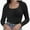 Black, variant on Womens Long Sleeve Scoop Neck Shirts Knit Tops Slim Fitted Tees Basic Casual Fall Outfits